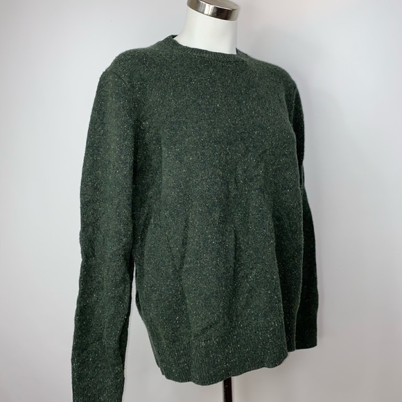 J Crew Crewneck Sweater Mens Large Green Pullover - Picture 3 of 11